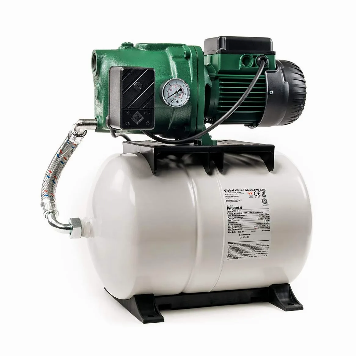 DAB Aquajet 82/20 M Hauswasserwerk - 3.600 L/Std. - 840W - Förderhöhe 47 m - Automatische Ein- / Ausschaltung - Bewässerungspumpe