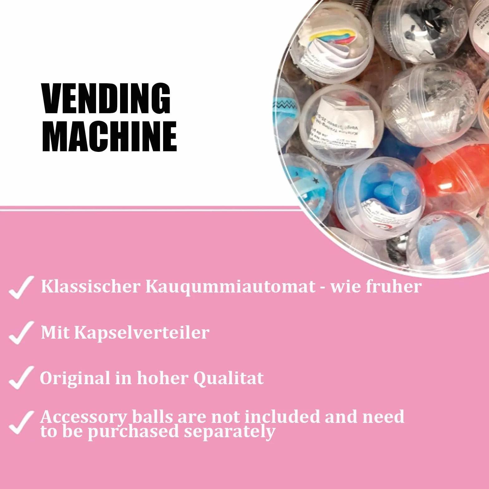 Generisch Kaugummi Automat Spielzeugautomat Kapselautomat Bonbonautomat für Geschäfte, Mini Automat für Süßigkeiten – Ideal für Verkaufsstellen und Freizeitstätten