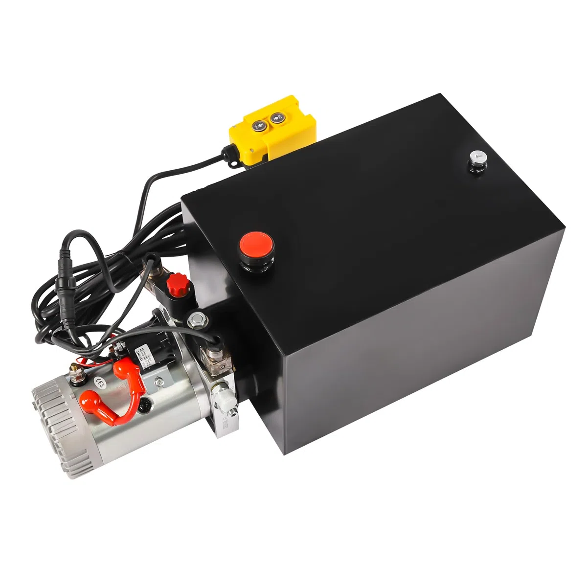 12V DC Hydraulikaggregat 20 Quart Stahlbehälter 16MPa 3KW, Doppeltwirkende Hydraulikpumpe mit Fernbedienung für Kipperaufbauten und Hebebühnen