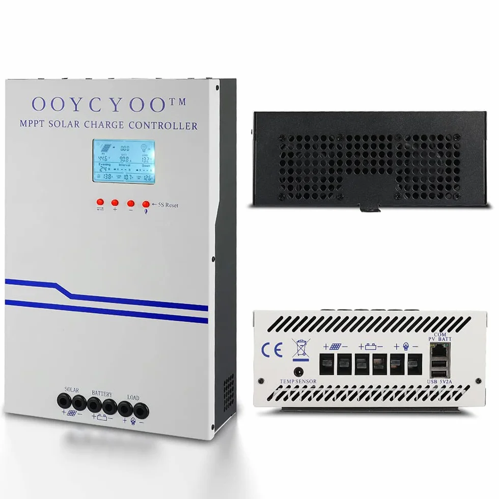 MPPT 100A Solarladeregler 24V 12V Auto Max 100V DC Eingangssolarregler mit LCD Display und Temperatursensor, Funktioniert für Sealed, Gel, Flooded und Lithium.
