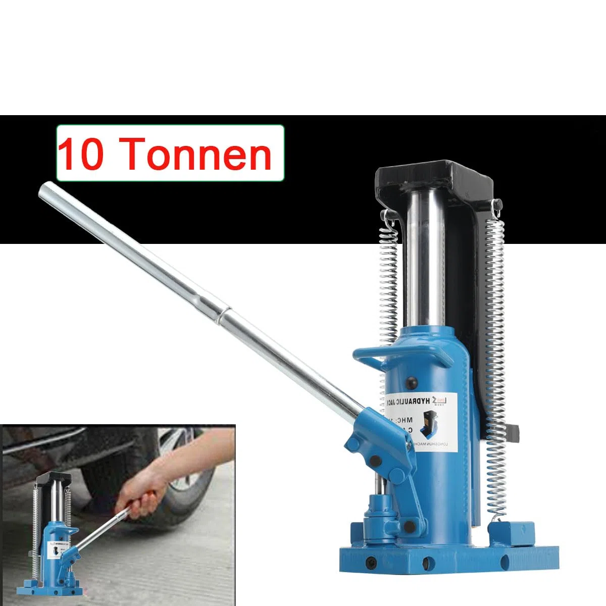 Hydraulischer Wagenheber 5 Tonnen, Auf Zehenheber 90-125MM Flaschenheber | 10 t Lufthydraulischer Klauenwagenheber, Maschinenwagenheber, Oben Mindesthöhe 90mm,Klaue (niedrigste Position) 25 mm