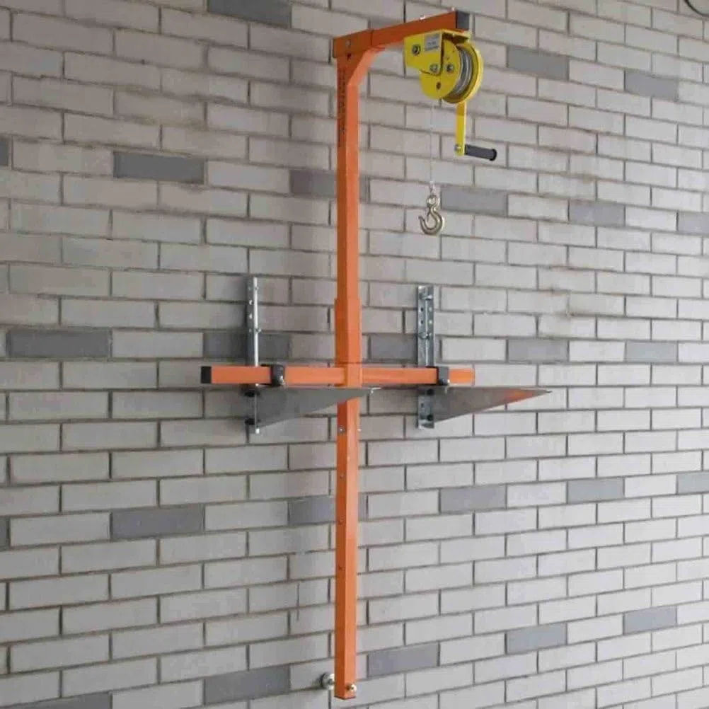 Hochleistungs-Hebegerät für Klimaanlagen, 150 kg Tragkraft, manuelle Seilwinde, robuster Kran mit 15 m Reichweite, einfache Installation, effizientes Oranges Design für H
