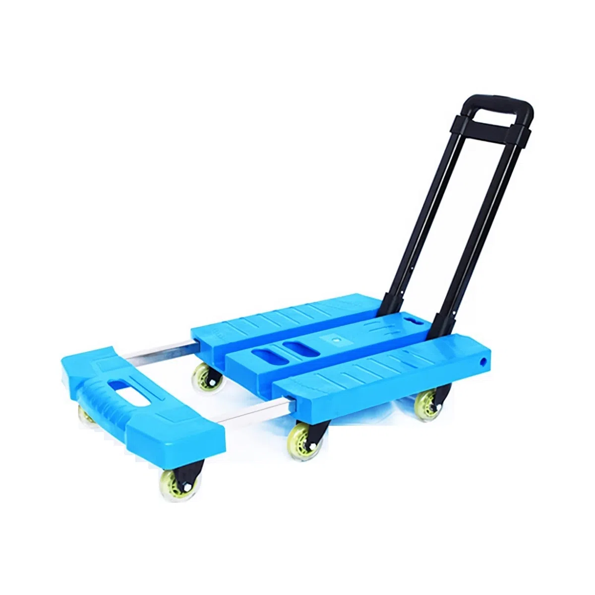 Faltbare Sackkarre mit 6 Rädern, kompakter Dolly Cart mit dehnbarem Griff für Zuhause, Büro und Reisen – 150 kg Tragkraft
