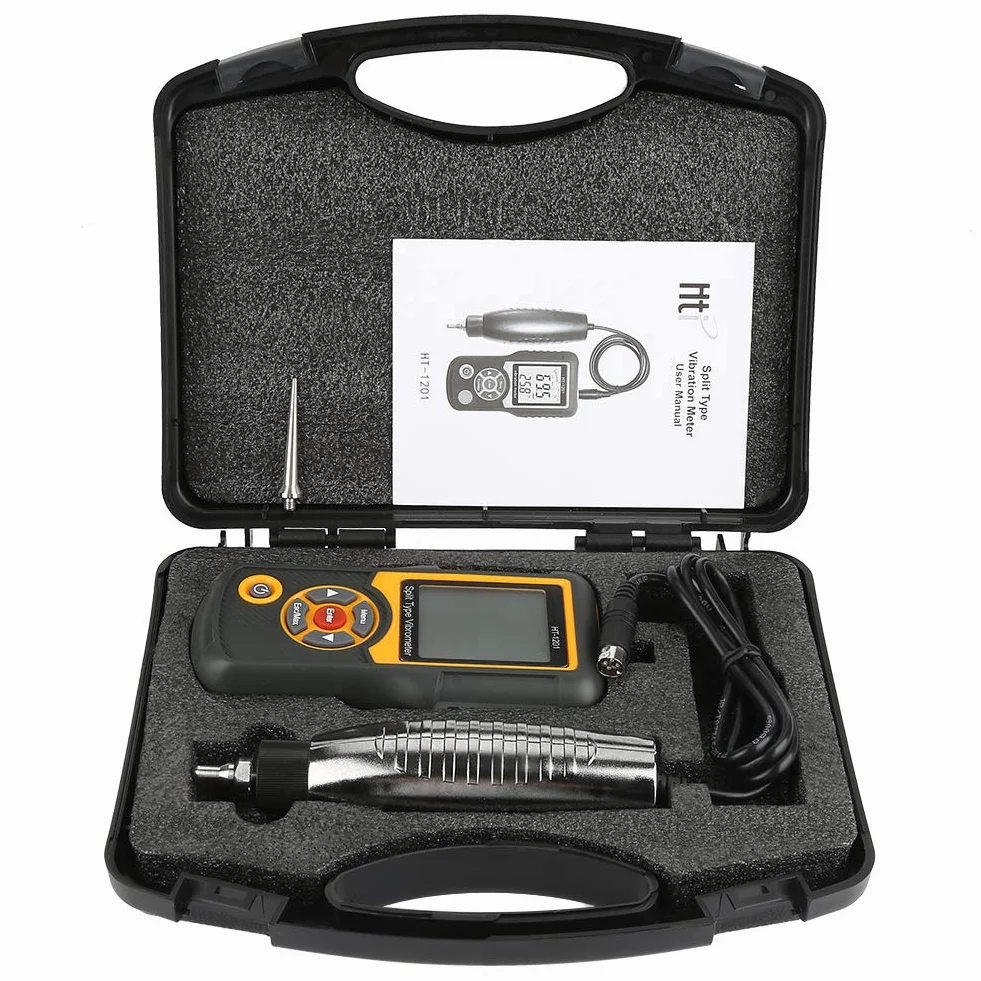 Walfront Vibrationsmessgerät, hochpräzise Geteilte Digitale Vibrationsmessgerät-Prüfvorrichtung Vibrationsmessgerät-Beschleunigungssensor-Messgerät, 0, 1-199, 9 m / s2