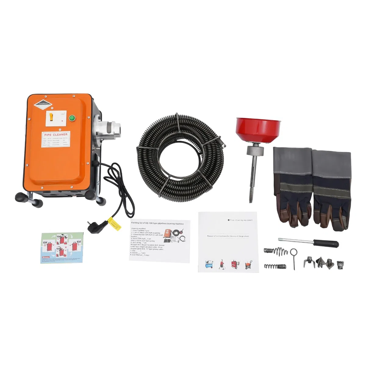 Rohrreinigungsmaschine, 750 W 400 U/min Elektrische Rohrreinigungsmaschine Abflussreinigungsmaschine Kanalreinigungsmaschine mit Reiner Kupfermotor für Privathaushalten Immobilien Restaurants