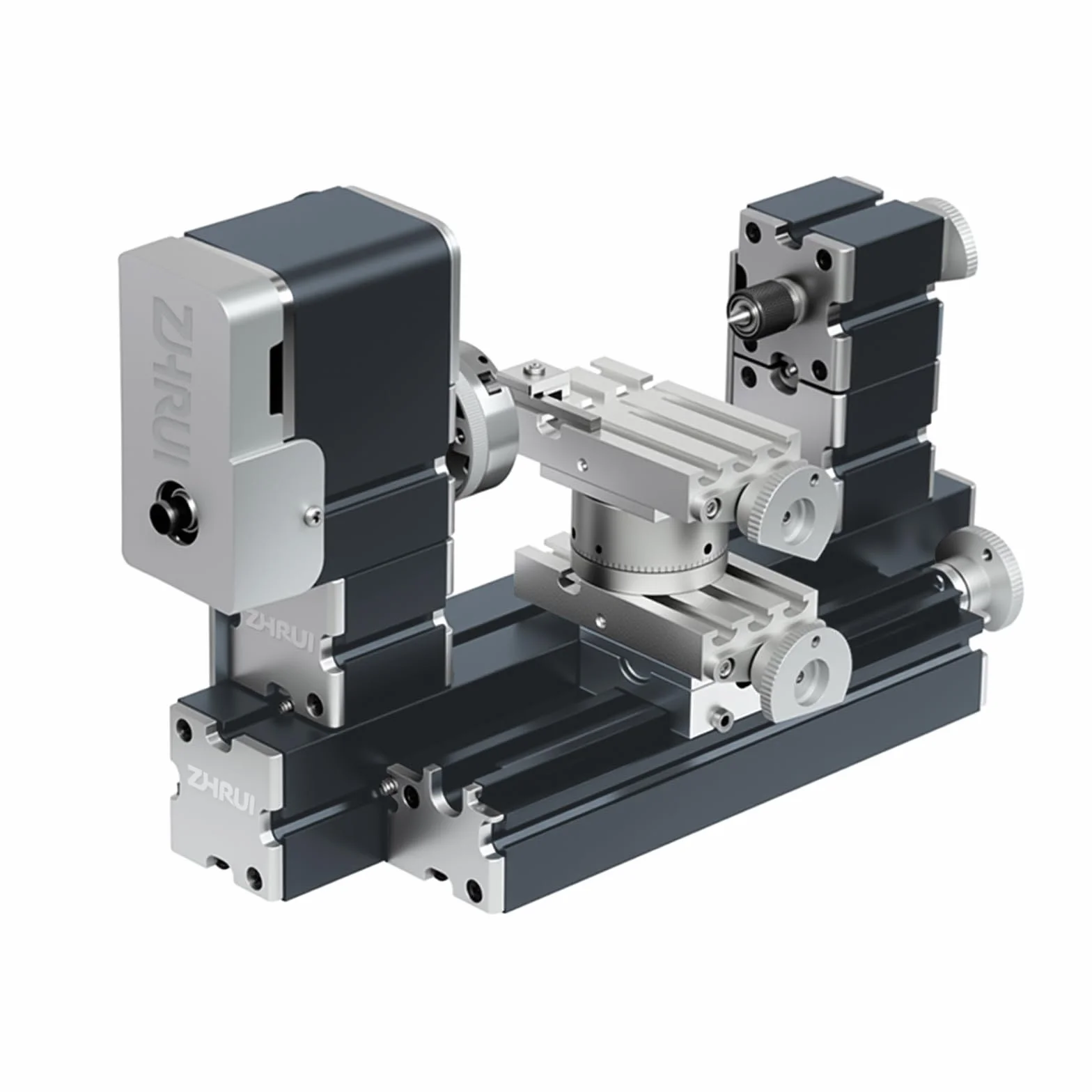 Hochleistungs-Mini-Drehmaschine, 60 W, aus Metall, Heimwerker, 4-Achsen, Drehmaschinen, Werkzeugmaschinen mit Sockel, 12000 U/min, für Holz, Weichmetalle, Plexiglas, Kunststoff