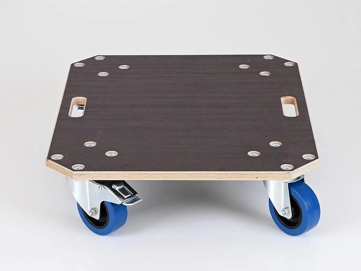 Rollbrett aus Deutschland | 360° drehbare Vollgummi-Rollen | 450 kg Trageleistung | 60x50 cm