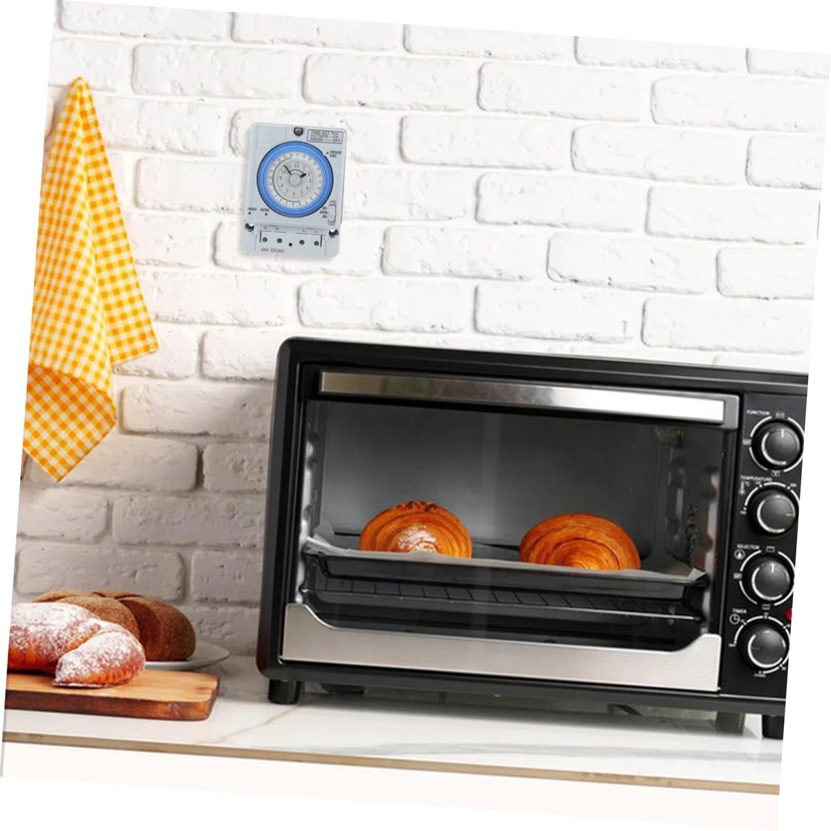 Mechanischer Timer mit Zeitschaltuhr, Pc, Weiß, Einfach zu Bedienen | Backen und Eierkochen, Mechanischer Countdown Timer, Einfache Bedienung Zufälliger Stil