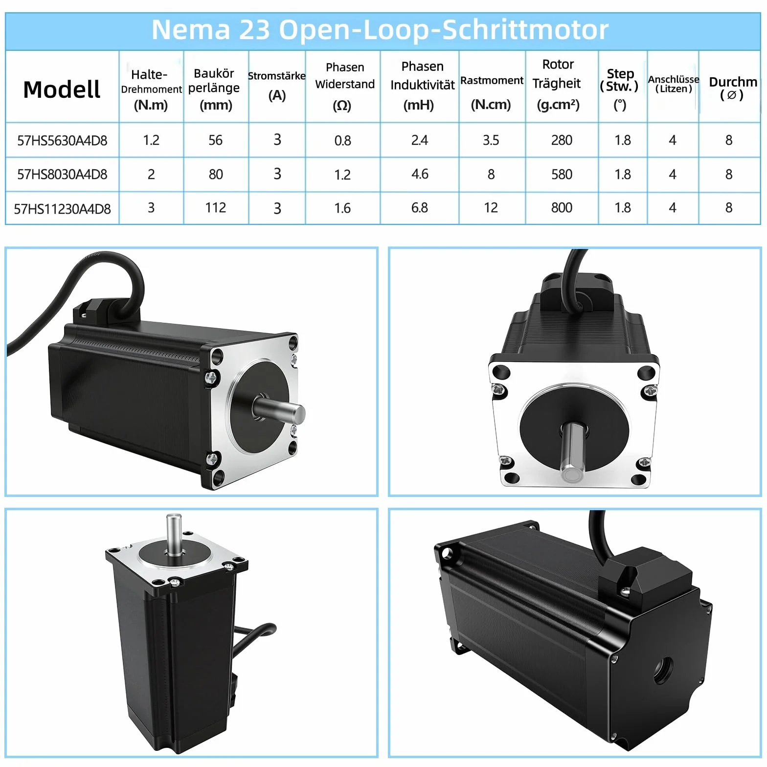 3 Achsen Nema 23 Schrittmotor 1.2Nm 170oz.in 3A & DM556 Stepper Motor Treiber, 350W Power Netzteil Kit Mach3 Steuerkarte CNC Controller Set für Graviermaschine 3D Drucker