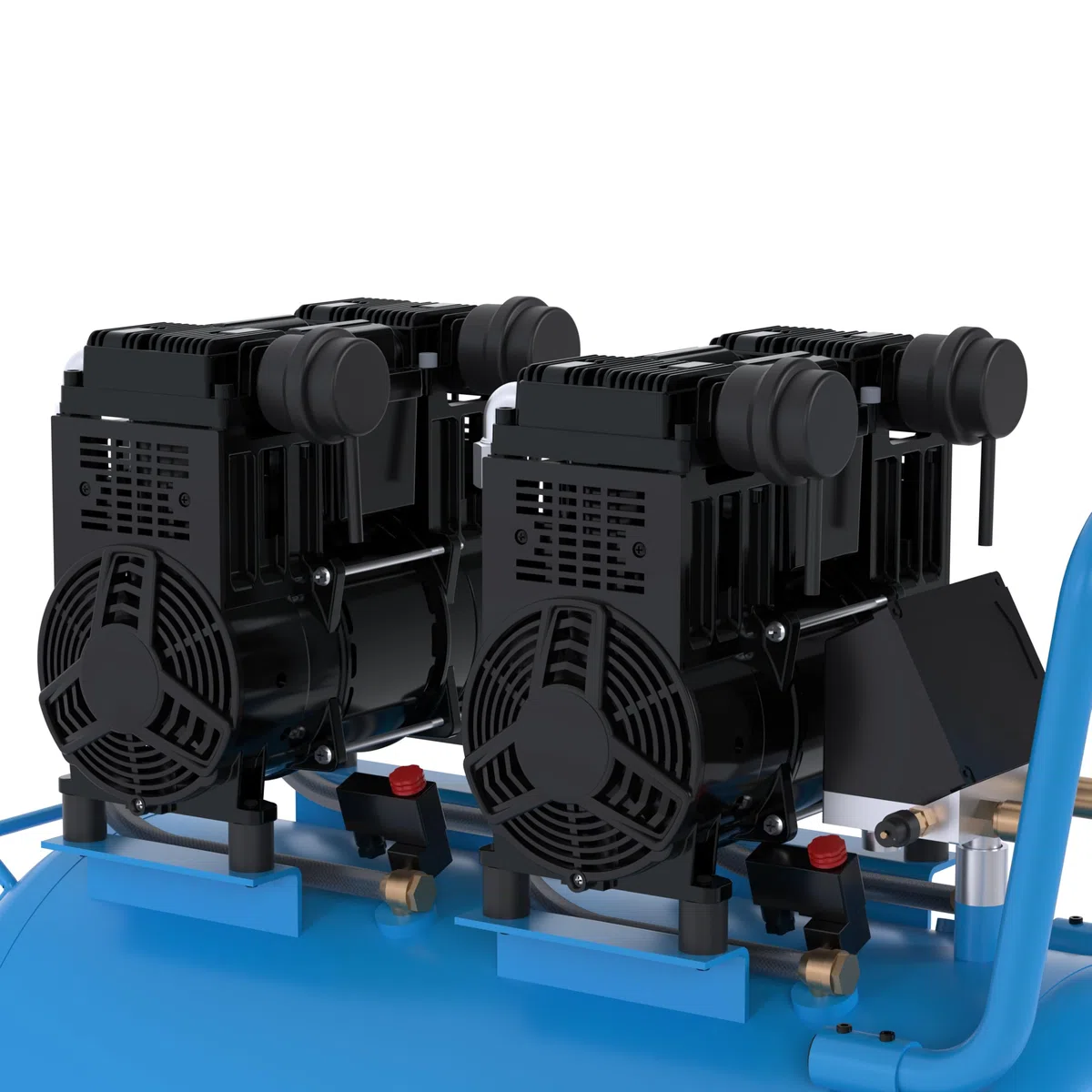 Güde Airpower 675/8/100 ED-SILENT Kompressor - 230 Volt, 100 Liter Kessel, 4,4 Kilowatt, max. Druck 8 bar, eff. Liefermenge bei 0 bar 588 l/min, ölfrei und wartungsfrei, Schalldruckpegel LPA 73 dB