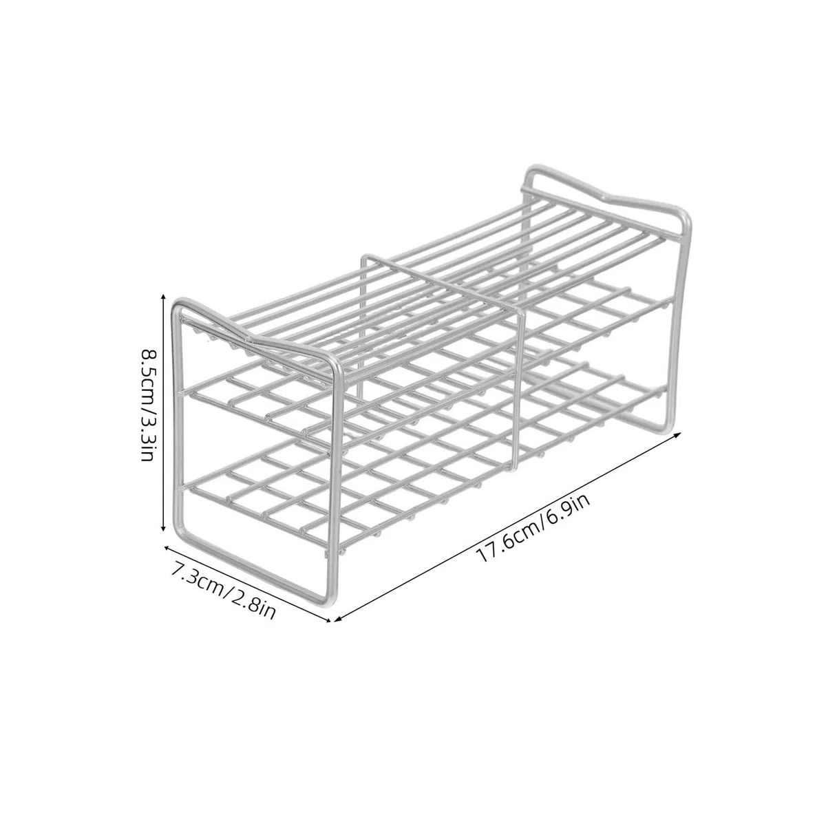 Reagenzglasgestell aus Edelstahl, 40 Löcher | Organizer und Trockengestell for Zentrifugenröhrchen und -fläschchen