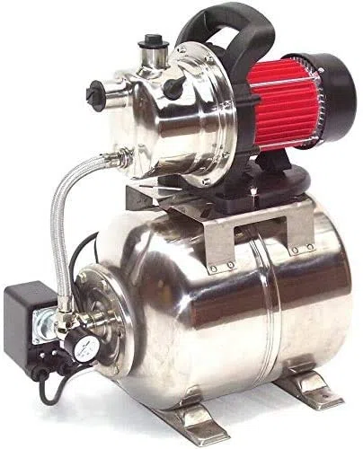 Edelstahl Hauswasserwerk 3800L Gartenpumpe Wasserpumpe Pumpe 44323 Bewässerung Edelstahl, Membrandruckbehälter,AWZ Druckkessel Membrankesse Ausdehnungsgefäß AWZ