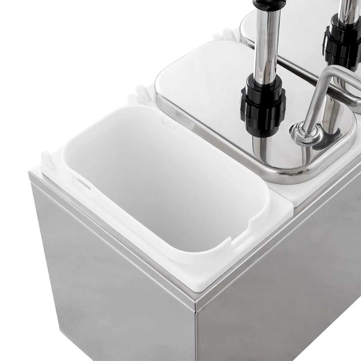 GastroHero Saucenspender 3x 3 Liter – Edelstahl Dosierpumpen & PP-Behälter für Ketchup, Mayonnaise, Dressings & Saucen – robust & hygienisch für Gastronomie, Imbiss & Catering
