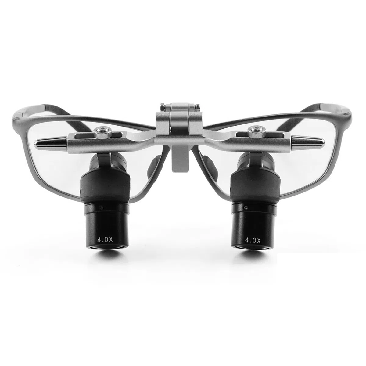 BONEW Orale hohe Vergrößerung, 4X/5X/6X, ultraleicht, ergonomisch, chirurgische Fernglaslupe, 45° Ergo-Lupe, chirurgische Lupe, Arbeitsabstand 350–450 mm, gebogene Linse, verstellbar (4,0-fach)