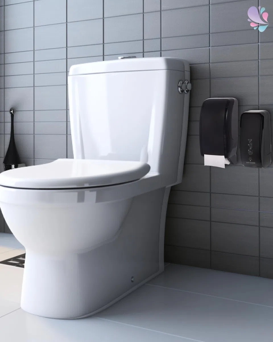 SET Damentoilette Komplettsystem Weiß | Damentoiletten-Komplettset mit Cosmos Spendern, Sitzreiniger, Intimschaum und Hygienezubehör