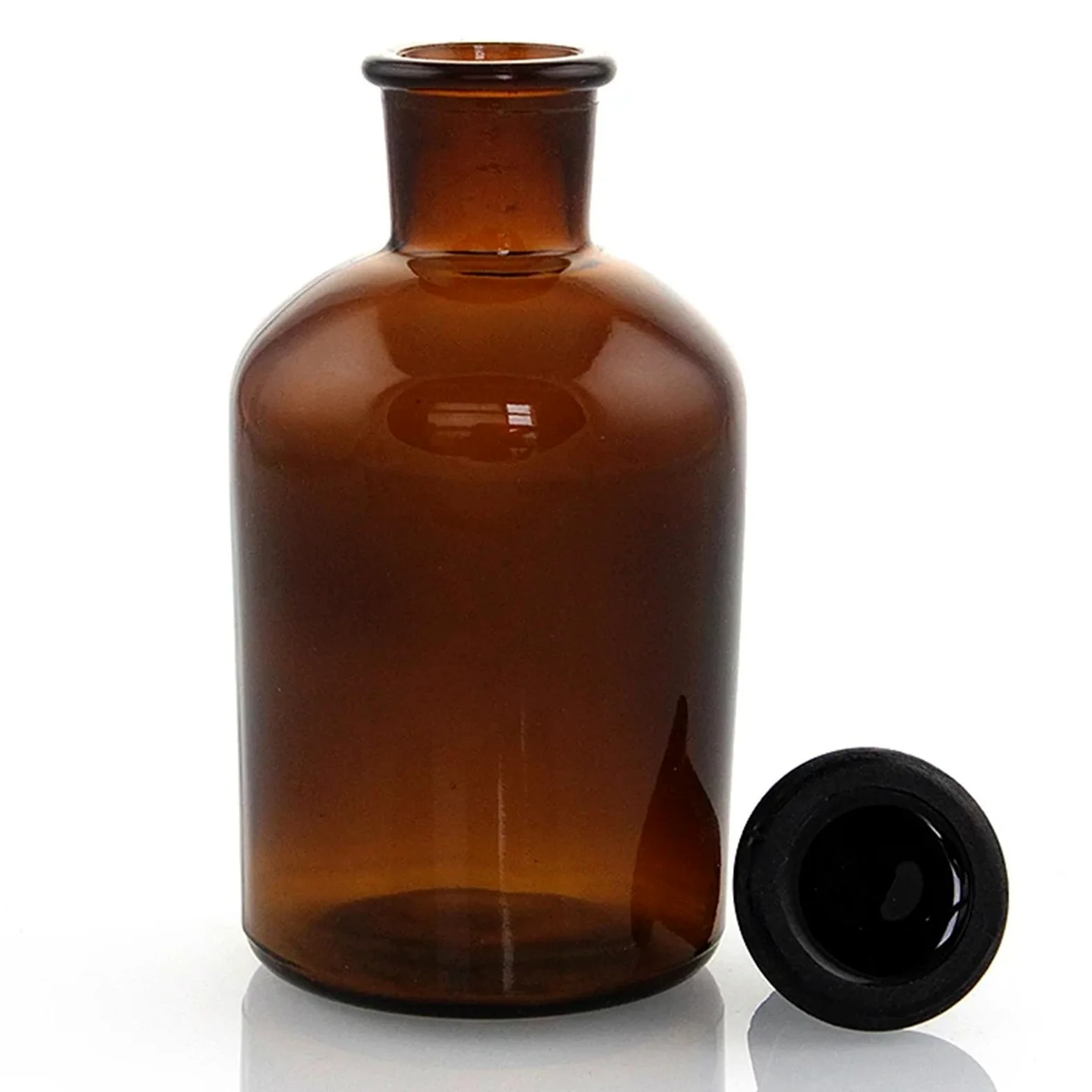 Labor-Glas-Reagenzflasche, 8-60 ml bis 1000 ml für die Lagerung von Chemikalien und Reagenzien, langlebig und einfach zu bedienen, ideal für Labor und Bildungszwecke