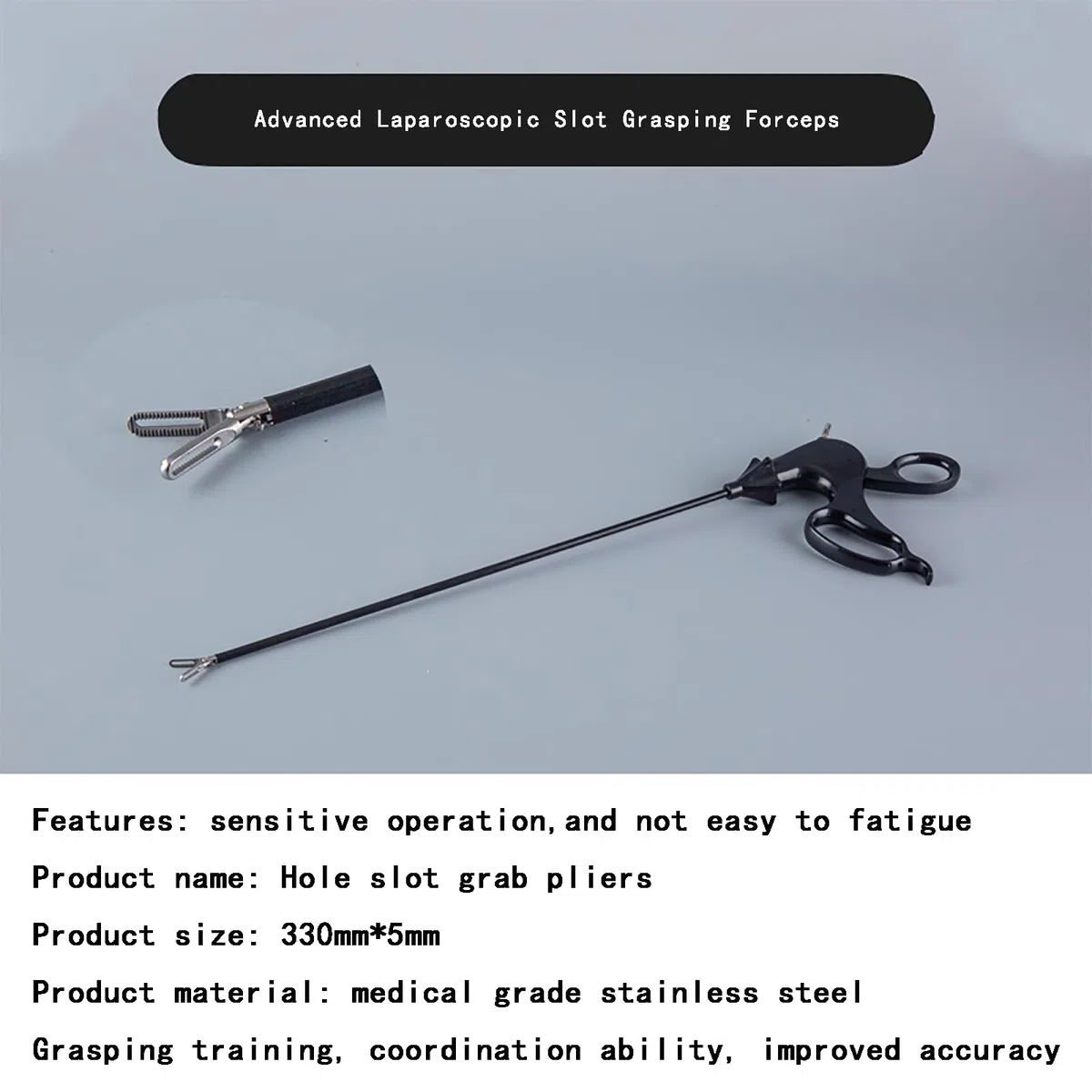 Laparoscopic Training Practicing Grasper Laparoscopy Instruments Set 4 Piece.(For practice use only)