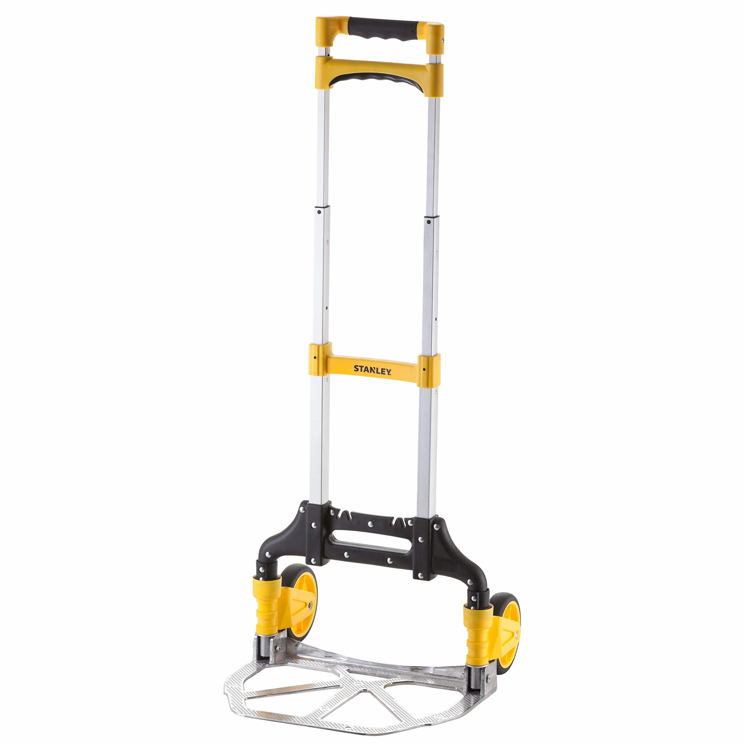 STANLEY klappbare Sackkarre, Tragkraft 70Kg, SXWTD-FT516, Abmessungen Ladefläche 39x28cm, inklusive elastischem Spanngurt, platzsparend verstaubar, Anti-Rutsch Platte