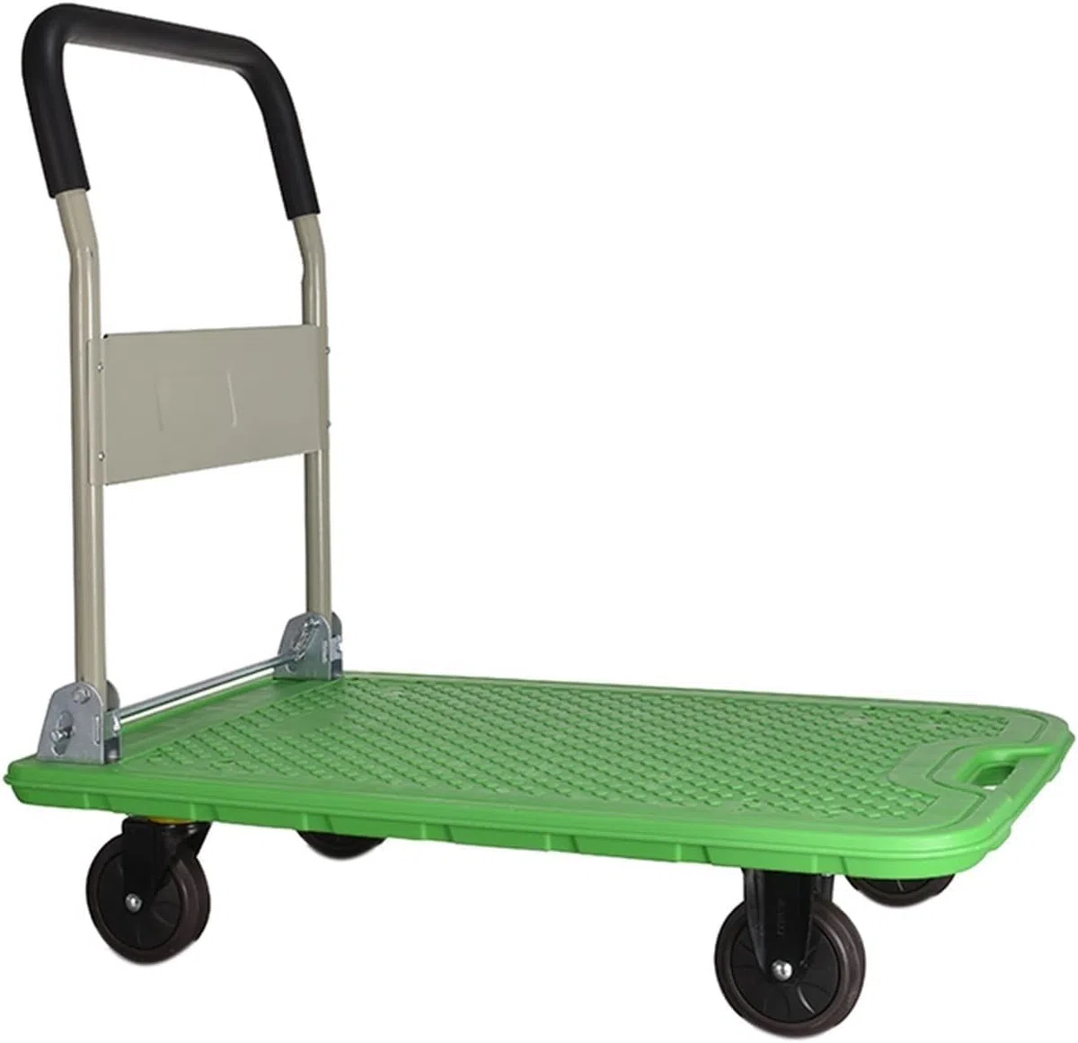 Handwagen, multifunktionaler Plattformwagen auf Rädern, mit klappbarem Metallgriff, offener Plattform, für den Umzugswagen von Buchhandlungen und Restaurants