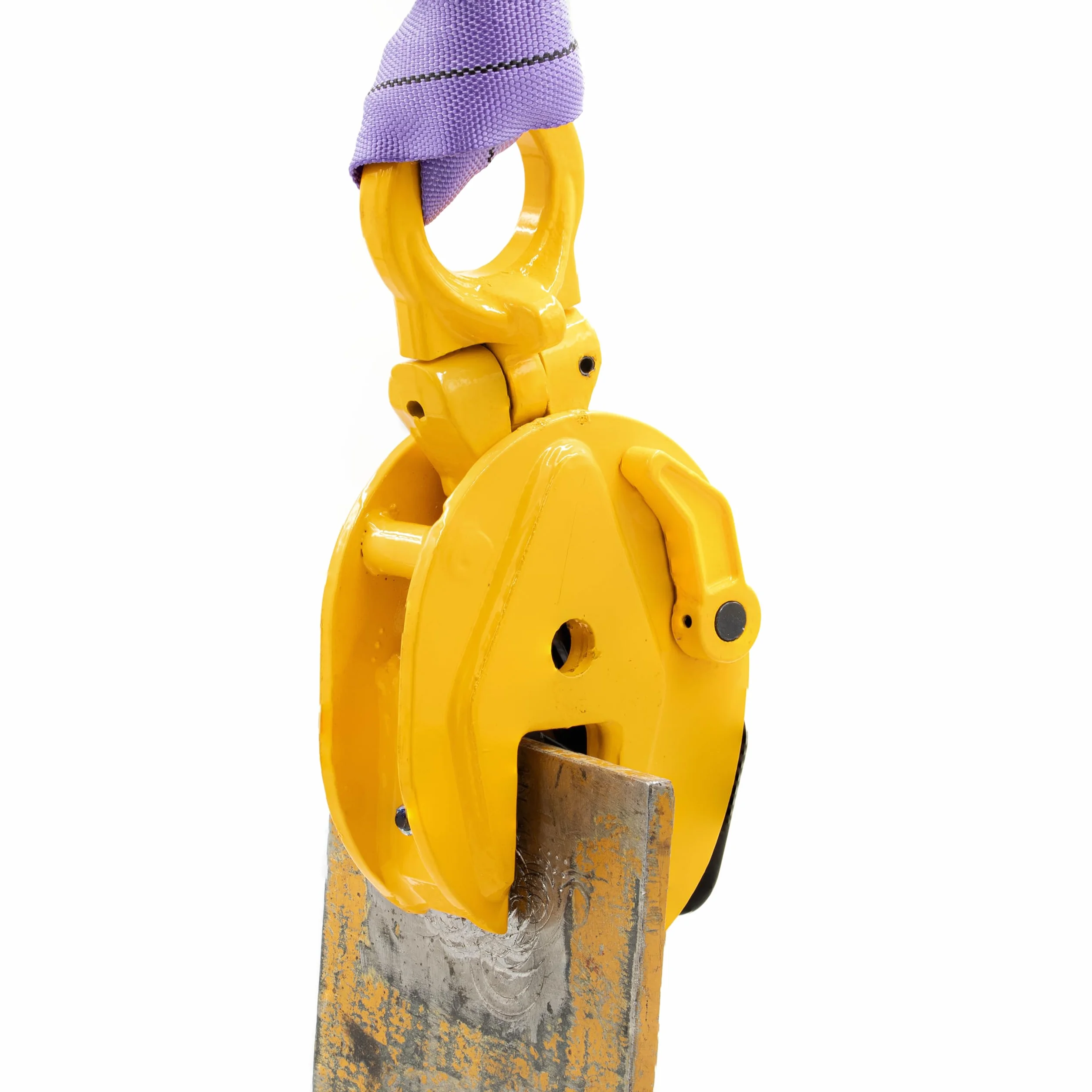 Vertikale Hebeklemme 1000 kg Tragfähigkeit mit Schwenköse - Blechgreifer 1 Tonne - Blechklemme Greifer 1t - Vertikal Hebegreifer Schwenköse
