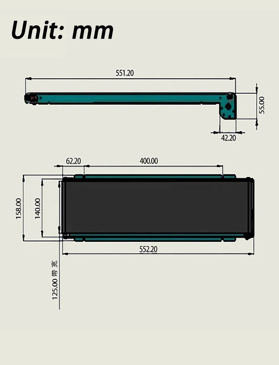 Generisch Automatisches Förderband for effiziente Lebensmittelverarbeitung und Produktverpackung, Hochgeschwindigkeits-Verkaufsautomatenbahn mit hoher Tragfähigkeit(600mm/23.6'')