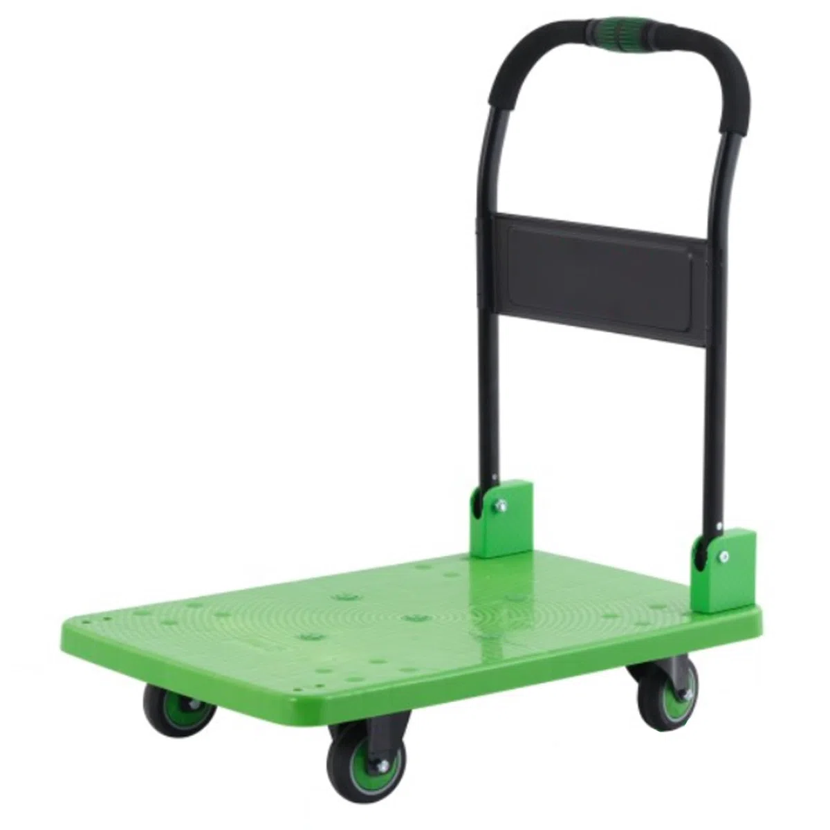 Handwagen, Mit Bremsfunktion, ohne Querstangendesign, platzsparend, for Umzug, Gepäck, Lager(Green,Medium)